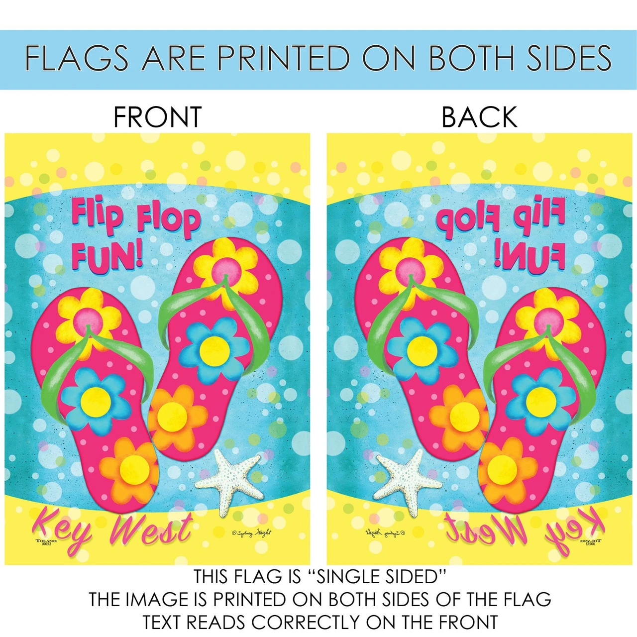 Pink And Blue Flip Flop Fun Key West Outdoor House Flag 40" X 28" 4 Pink And Blue Flip Flop Fun Key West Outdoor House Flag 40" X 28" - Image 4