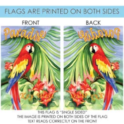 Red And Yellow Macaw Paradise Key West Outdoor House Flag 40" X 28" 8 Red And Yellow Macaw Paradise Key West Outdoor House Flag 40" X 28" -PatioVibe Shop dtol 1012055 4 24866.1684240102