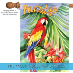 Red And Yellow Macaw Paradise Key West Outdoor House Flag 40" X 28" 9 Red And Yellow Macaw Paradise Key West Outdoor House Flag 40" X 28" -PatioVibe Shop dtol 1012055 5 58259.1684240102