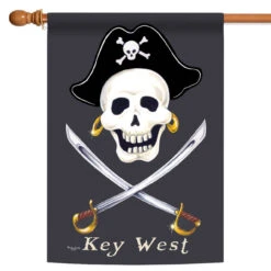 Black And White Swashbuckle Key West Outdoor House Flag 40" X 28"