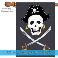 Black And White Swashbuckle Key West Outdoor House Flag 40" X 28" 9 Black And White Swashbuckle Key West Outdoor House Flag 40" X 28" -PatioVibe Shop dtol 1012058 5 83475.1684255206