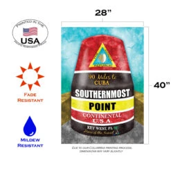 Red And Black Southernmost Point Buoy Outdoor House Flag 40" X 28" 7 Red And Black Southernmost Point Buoy Outdoor House Flag 40" X 28" -PatioVibe Shop dtol 1012068 3 50362.1684255225