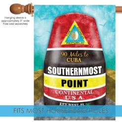 Red And Black Southernmost Point Buoy Outdoor House Flag 40" X 28" 9 Red And Black Southernmost Point Buoy Outdoor House Flag 40" X 28" -PatioVibe Shop dtol 1012068 5 52125.1684255226