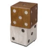 24.75" Washed White And Brown Home Furniture And Collections Uttermost Roll The Dice Accent Table