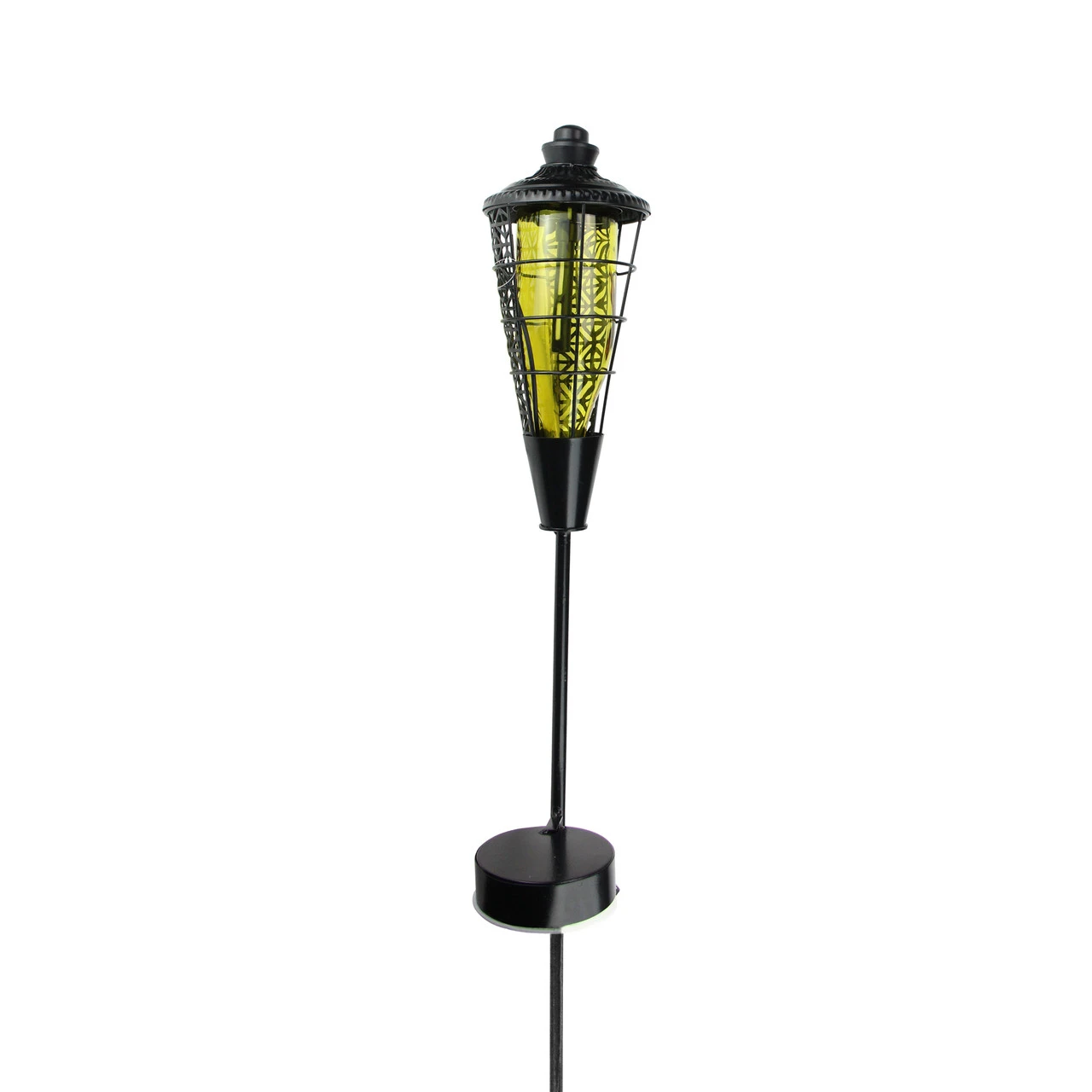 38.5" Yellow And Brown Lighted Water Vapor LED Flame Torch 1 38.5" Yellow And Brown Lighted Water Vapor LED Flame Torch