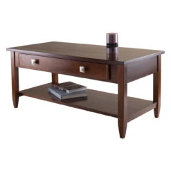 40" Walnut Brown Contemporary Coffee Table With Tapered Leg 9 40" Walnut Brown Contemporary Coffee Table With Tapered Leg -PatioVibe Shop dwtrd 94140 3 50102.1667621287