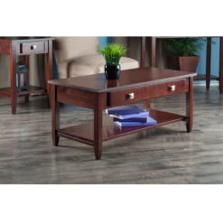 40" Walnut Brown Contemporary Coffee Table With Tapered Leg 10 40" Walnut Brown Contemporary Coffee Table With Tapered Leg -PatioVibe Shop dwtrd 94140 4 62277.1667621288