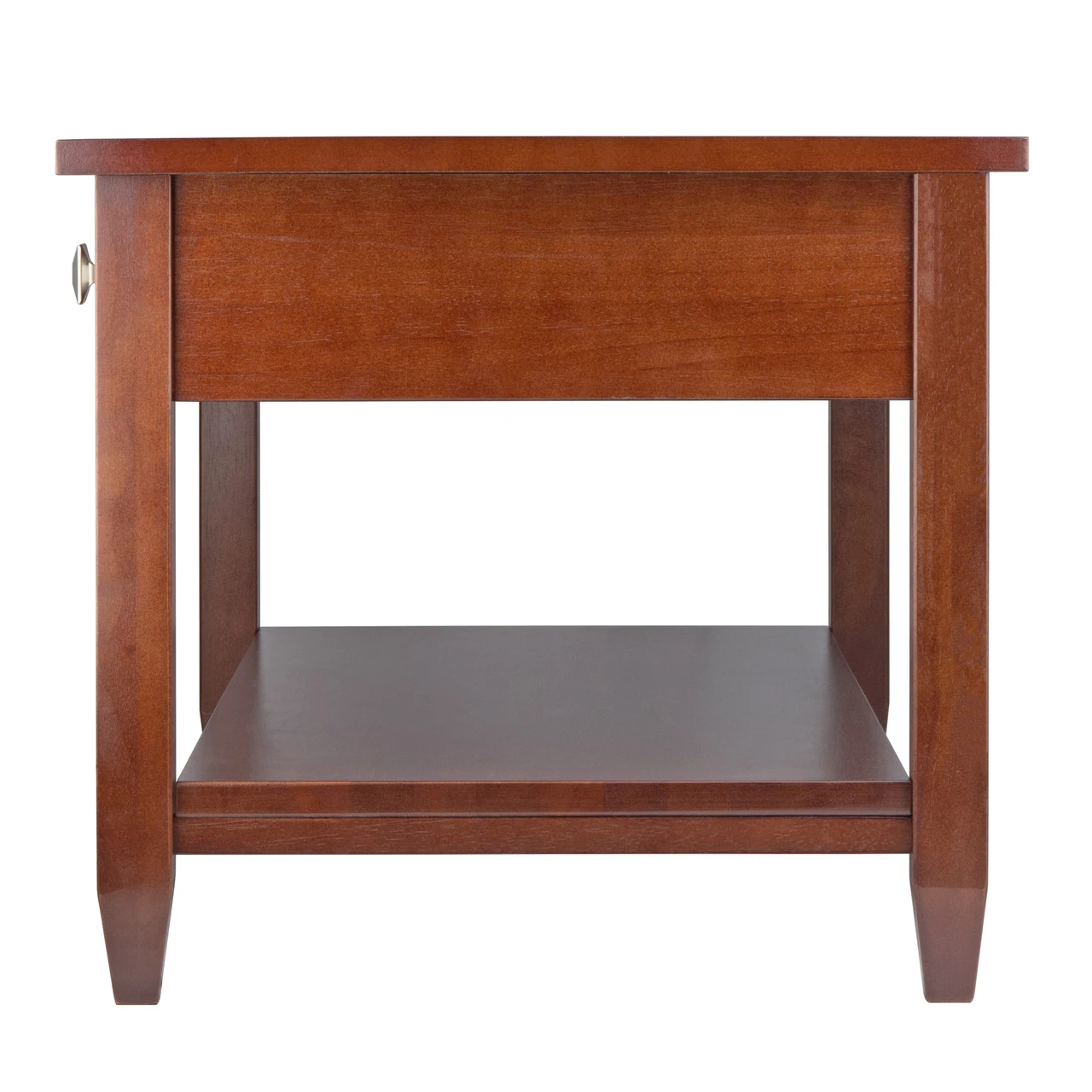 40" Walnut Brown Contemporary Coffee Table With Tapered Leg 6 40" Walnut Brown Contemporary Coffee Table With Tapered Leg - Image 6