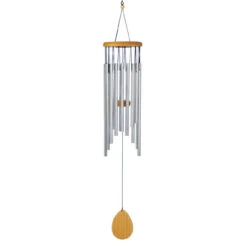 10" Brown And Silver Classic Waterfall Wind Chimes