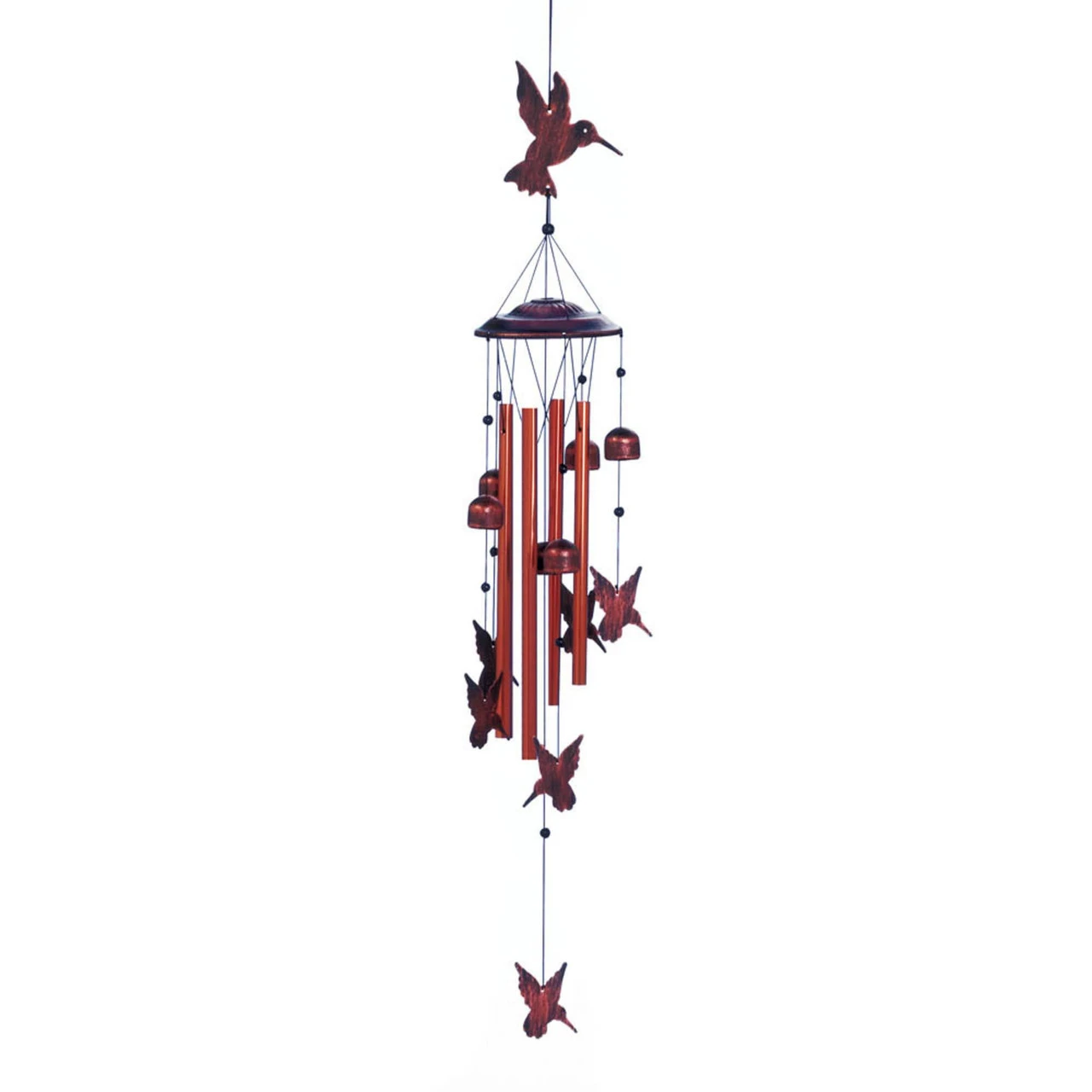 10.5" Bronze Contemporary Fluttering Hummingbirds Wind Chimes 1 10.5" Bronze Contemporary Fluttering Hummingbirds Wind Chimes