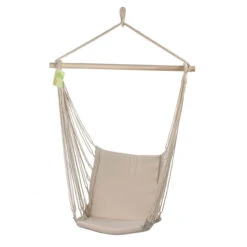 52" White Padded Swing Chair With Hanging Bar -PatioVibe Shop dznt 4505957v 3 44089.1667563264
