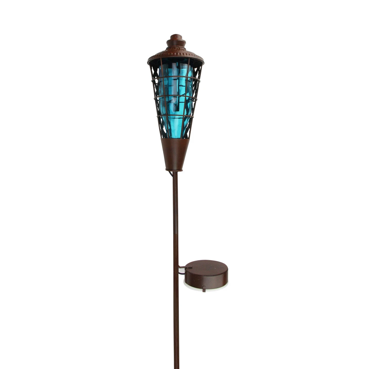 38.5" Blue And Brown LED Pre-Lit Flame Torch With Garden Stake 3 38.5" Blue And Brown LED Pre-Lit Flame Torch With Garden Stake - Image 3