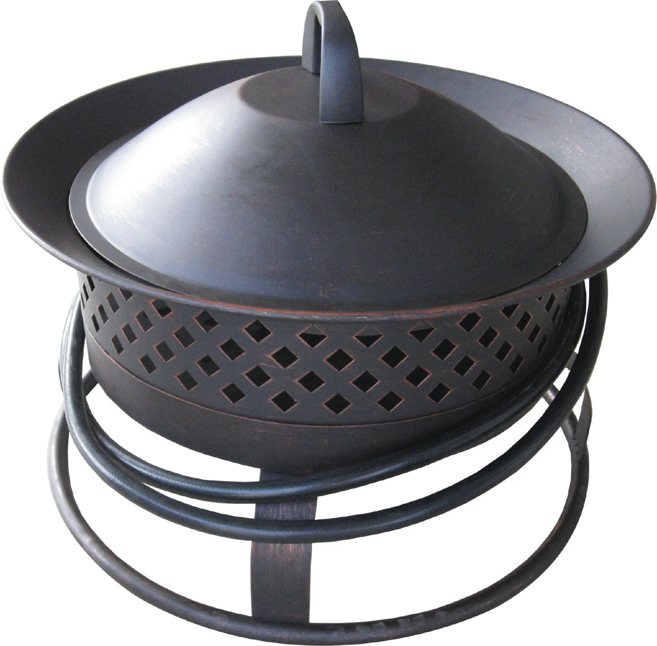 18.5" Rubbed Bronze Aurora Steel Outdoor Gas Firepit 1 18.5" Rubbed Bronze Aurora Steel Outdoor Gas Firepit