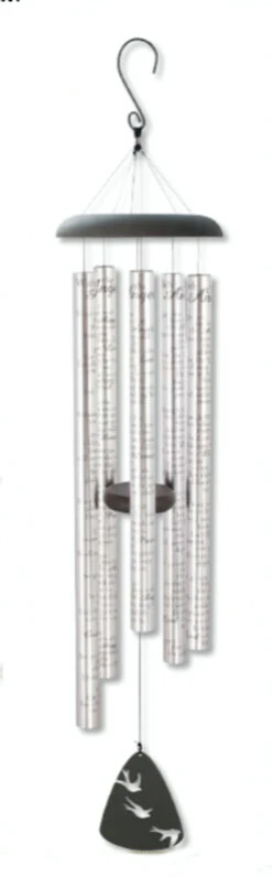 44" Clear Sonnet Sounds With The Angels Inspirational Outdoor Patio Garden Wind Chimes