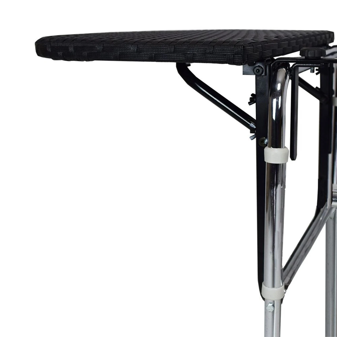 24" Jet Black Foldable Wicker Outdoor Furniture Patio Side Table 2 24" Jet Black Foldable Wicker Outdoor Furniture Patio Side Table - Image 2