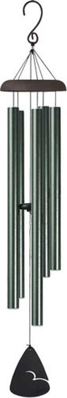 44" Forest Green Speckle Outdoor Patio Garden Wind Chime