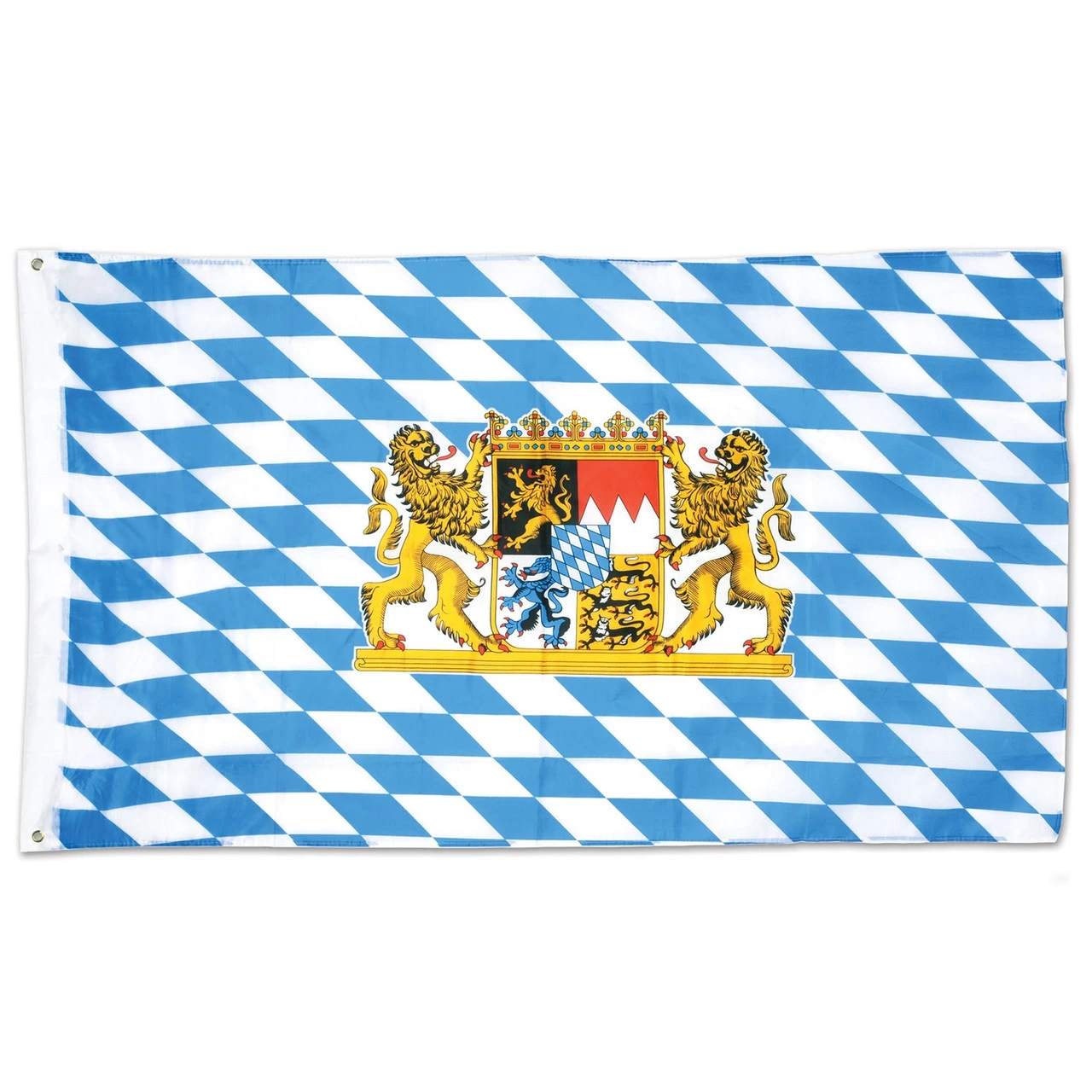 Club Pack Of 12 White And Light Blue Bavarian Flag Party Decors 5' 1 Club Pack Of 12 White And Light Blue Bavarian Flag Party Decors 5'
