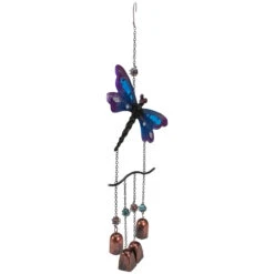 24" Purple And Bronze Dragonfly Outdoor Garden Windchime -PatioVibe Shop northlight dw91889 1 01990.1667533734