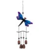 24" Purple And Bronze Dragonfly Outdoor Garden Windchime