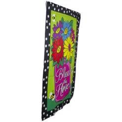Bless This Home Bouquet With Vase Outdoor House Flag 28" X 40" 7 Bless This Home Bouquet With Vase Outdoor House Flag 28" X 40" -PatioVibe Shop northlight fg29882 1 93308.1682371668