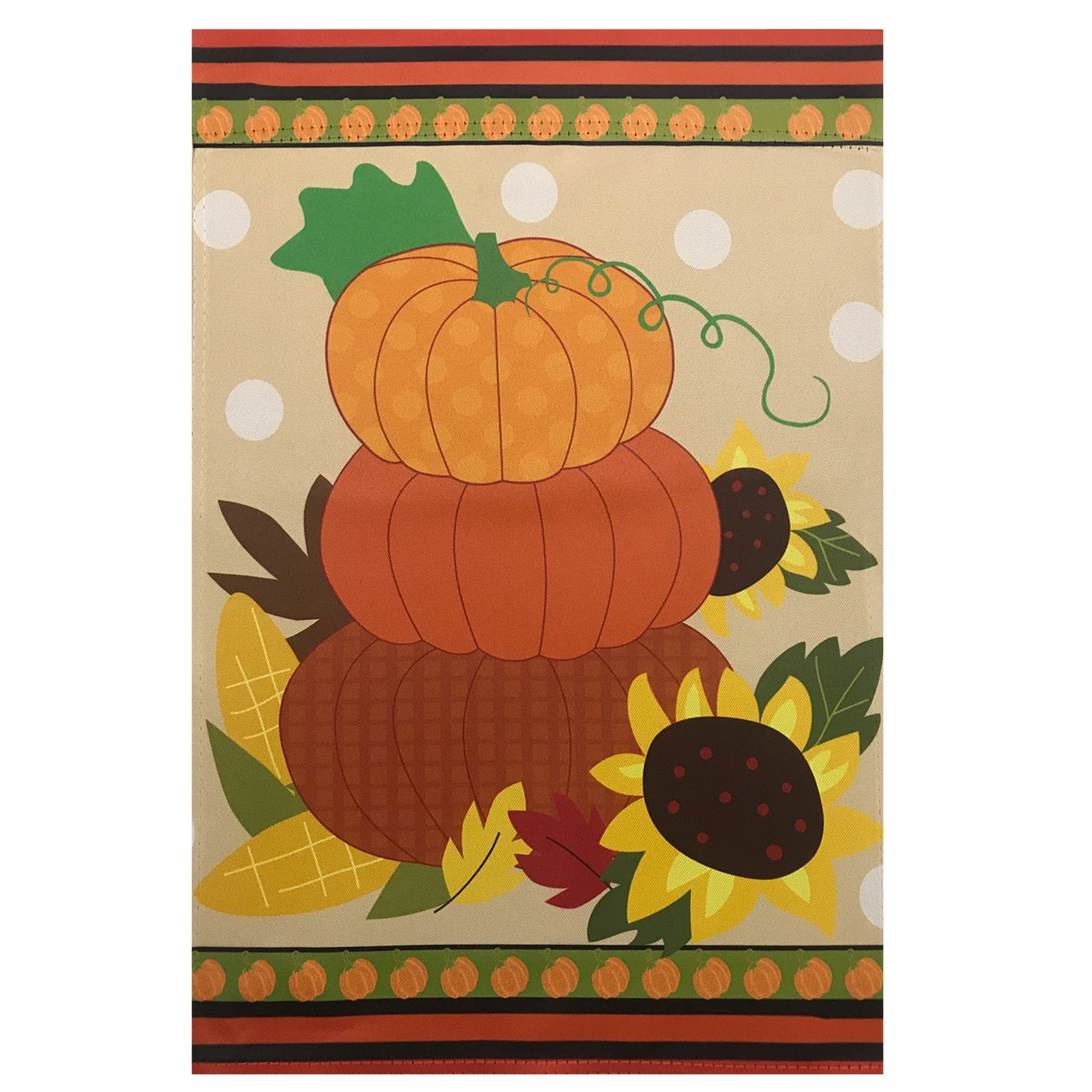 Pumpkins And Sunflowers Autumn Harvest House Flag 28" X 40" 2 Pumpkins And Sunflowers Autumn Harvest House Flag 28" X 40" - Image 2