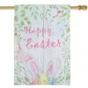 Happy Easter Bunny Ears Outdoor House Flag 28" X 40"