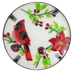 19" Red Cardinal And Pine Cone Glass Patio Side Table 6 19" Red Cardinal And Pine Cone Glass Patio Side Table -PatioVibe Shop northlight hb93591 3 18705.1667516823