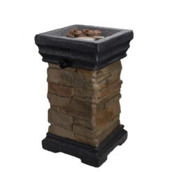 18.75" Classic Stone Outdoor Table Top Gas Fire Pit 5 18.75" Classic Stone Outdoor Table Top Gas Fire Pit -PatioVibe Shop northlight hf92042 1 74916.1667606409