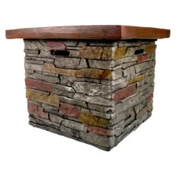 30.25" Classic Stone Square Gas Fire Pit 5 30.25" Classic Stone Square Gas Fire Pit -PatioVibe Shop northlight hf92043 3 15704.1667518633