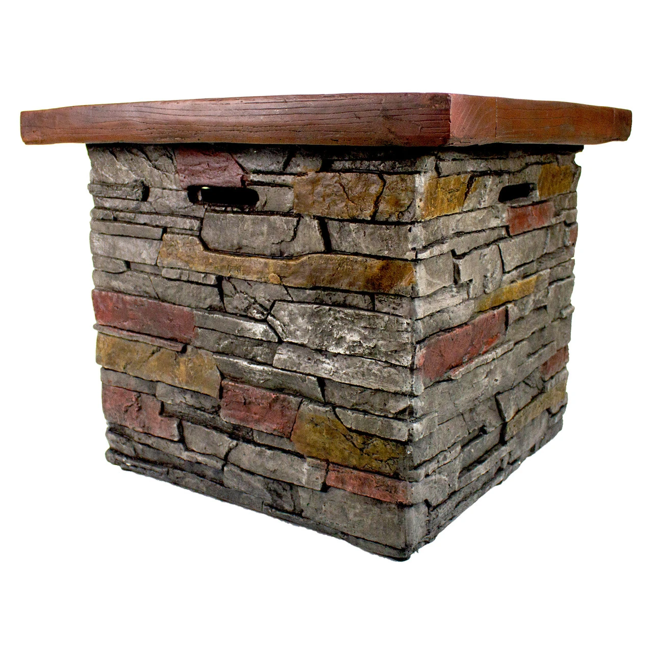 30.25" Classic Stone Square Gas Fire Pit 3 30.25" Classic Stone Square Gas Fire Pit - Image 3