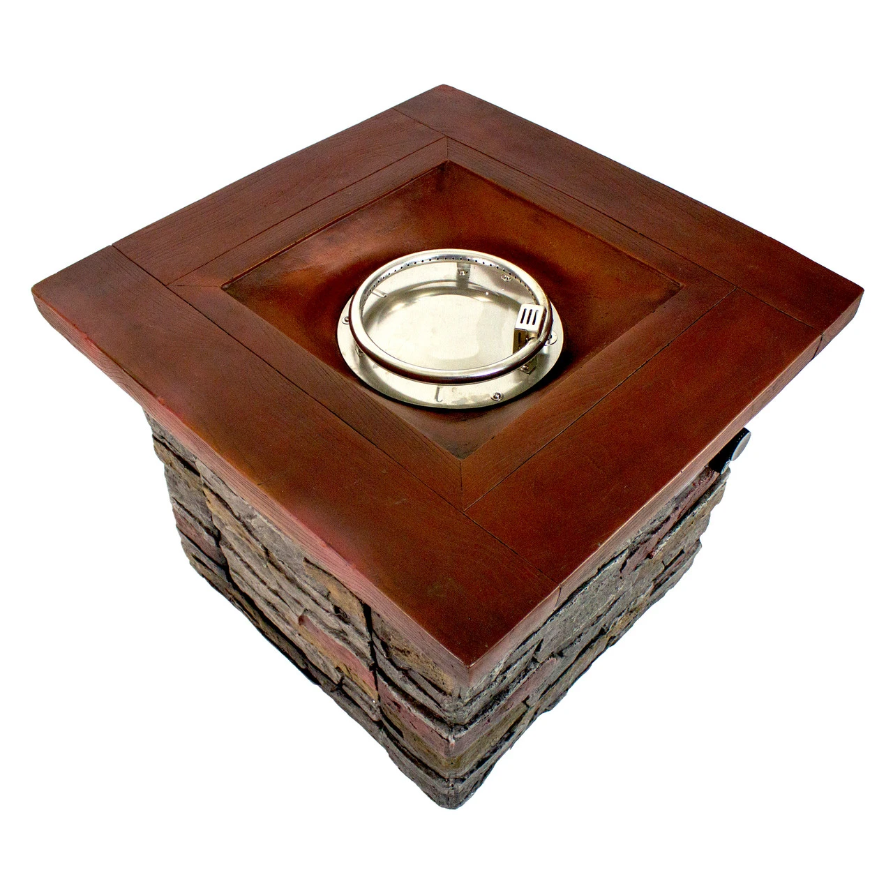 30.25" Classic Stone Square Gas Fire Pit 2 30.25" Classic Stone Square Gas Fire Pit - Image 2