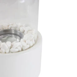 10.5" Bio Ethanol Round Portable Tabletop Fireplace With White Base -PatioVibe Shop northlight if91990 2 38220.1667606668