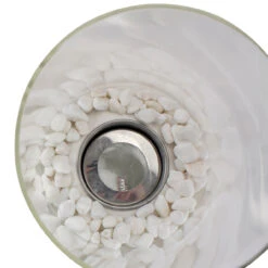 10.5" Bio Ethanol Round Portable Tabletop Fireplace With White Base -PatioVibe Shop northlight if91990 3 87502.1667606668