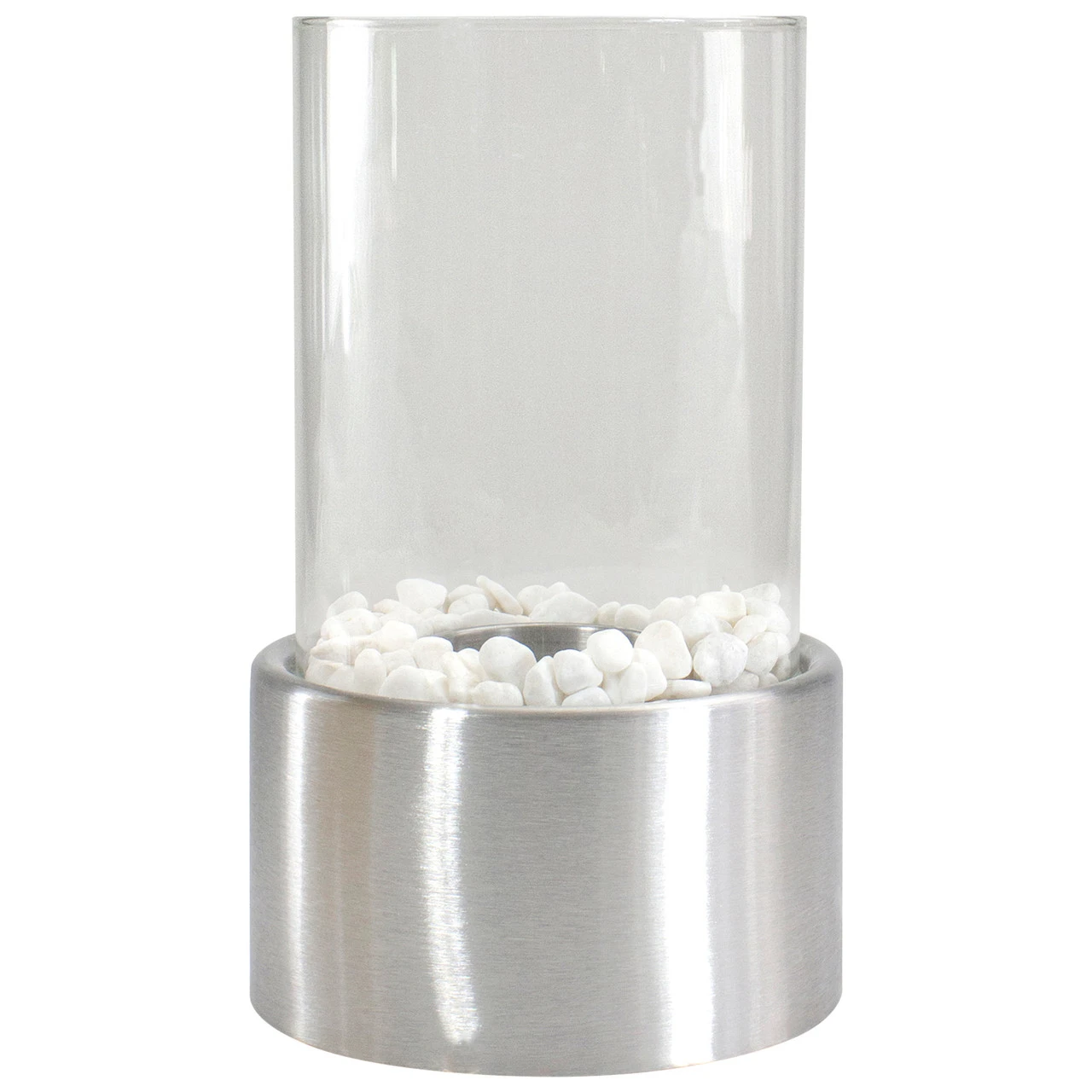 10.5" Bio Ethanol Round Portable Tabletop Fireplace With Silver Base 7 10.5" Bio Ethanol Round Portable Tabletop Fireplace With Silver Base - Image 7