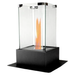 15" Bio Ethanol Ventless Portable Tabletop Fireplace With Flame Guard