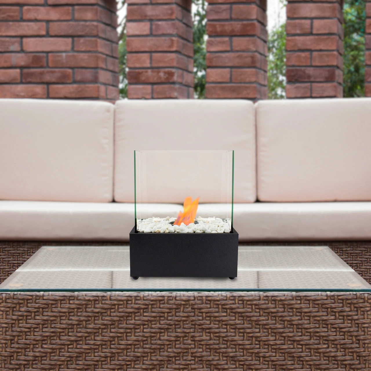 11.5" Bio Ethanol Ventless Portable Tabletop Fireplace With Flame Guard 2 11.5" Bio Ethanol Ventless Portable Tabletop Fireplace With Flame Guard - Image 2