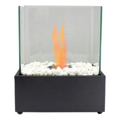 11.5" Bio Ethanol Ventless Portable Tabletop Fireplace With Flame Guard