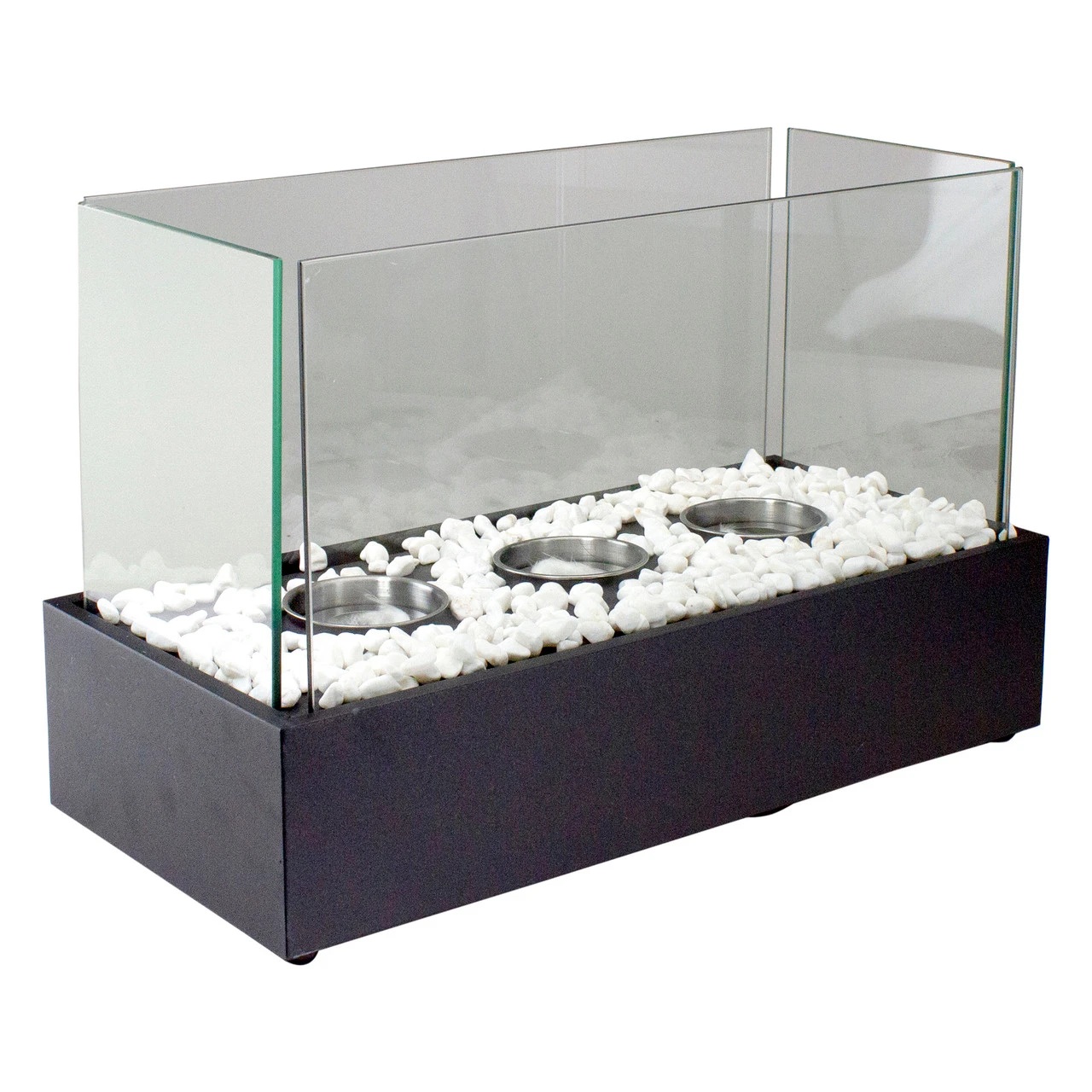 17.75" Bio Ethanol Ventless Portable Tabletop Triple Fireplace With Flame Guard 4 17.75" Bio Ethanol Ventless Portable Tabletop Triple Fireplace With Flame Guard - Image 4