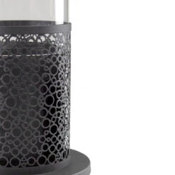 19.75" Bio Ethanol Round Portable Tabletop Fireplace With Black Decorative Base -PatioVibe Shop northlight if91997 3 33933.1667530388