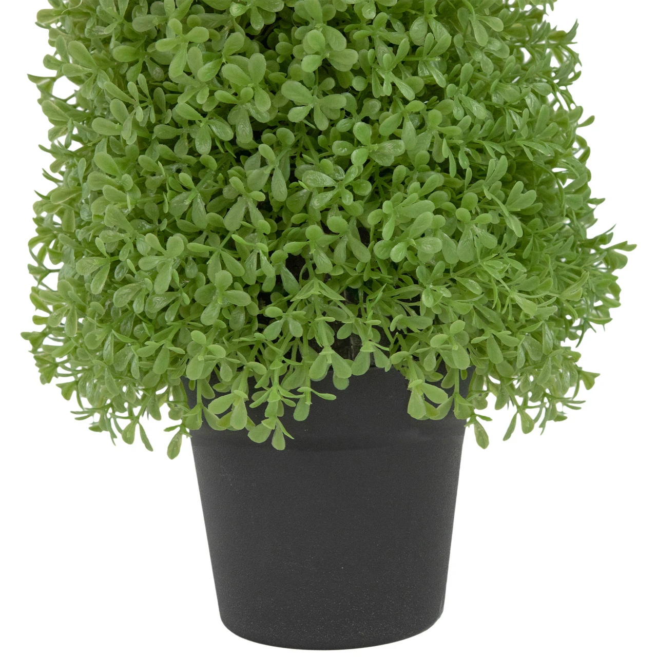 15" Artificial Boxwood Cone Topiary Tree With Round Pot, Unlit 5 15" Artificial Boxwood Cone Topiary Tree With Round Pot, Unlit - Image 5