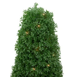 3' Pre-Lit Artificial Boxwood Cone Topiary Tree With Round Pot, Clear Lights 8 3' Pre-Lit Artificial Boxwood Cone Topiary Tree With Round Pot, Clear Lights -PatioVibe Shop northlight sm93652 2 73517.1667531136