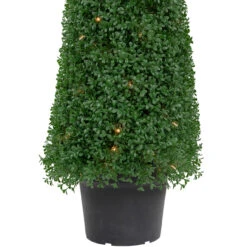 3' Pre-Lit Artificial Boxwood Cone Topiary Tree With Round Pot, Clear Lights 10 3' Pre-Lit Artificial Boxwood Cone Topiary Tree With Round Pot, Clear Lights -PatioVibe Shop northlight sm93652 3 31599.1667531136