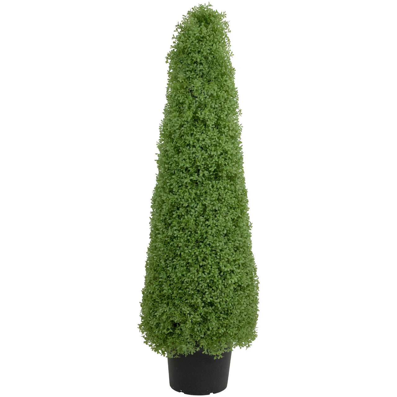 4' Artificial Boxwood Cone Topiary Tree With Round Pot, Unlit 1 4' Artificial Boxwood Cone Topiary Tree With Round Pot, Unlit