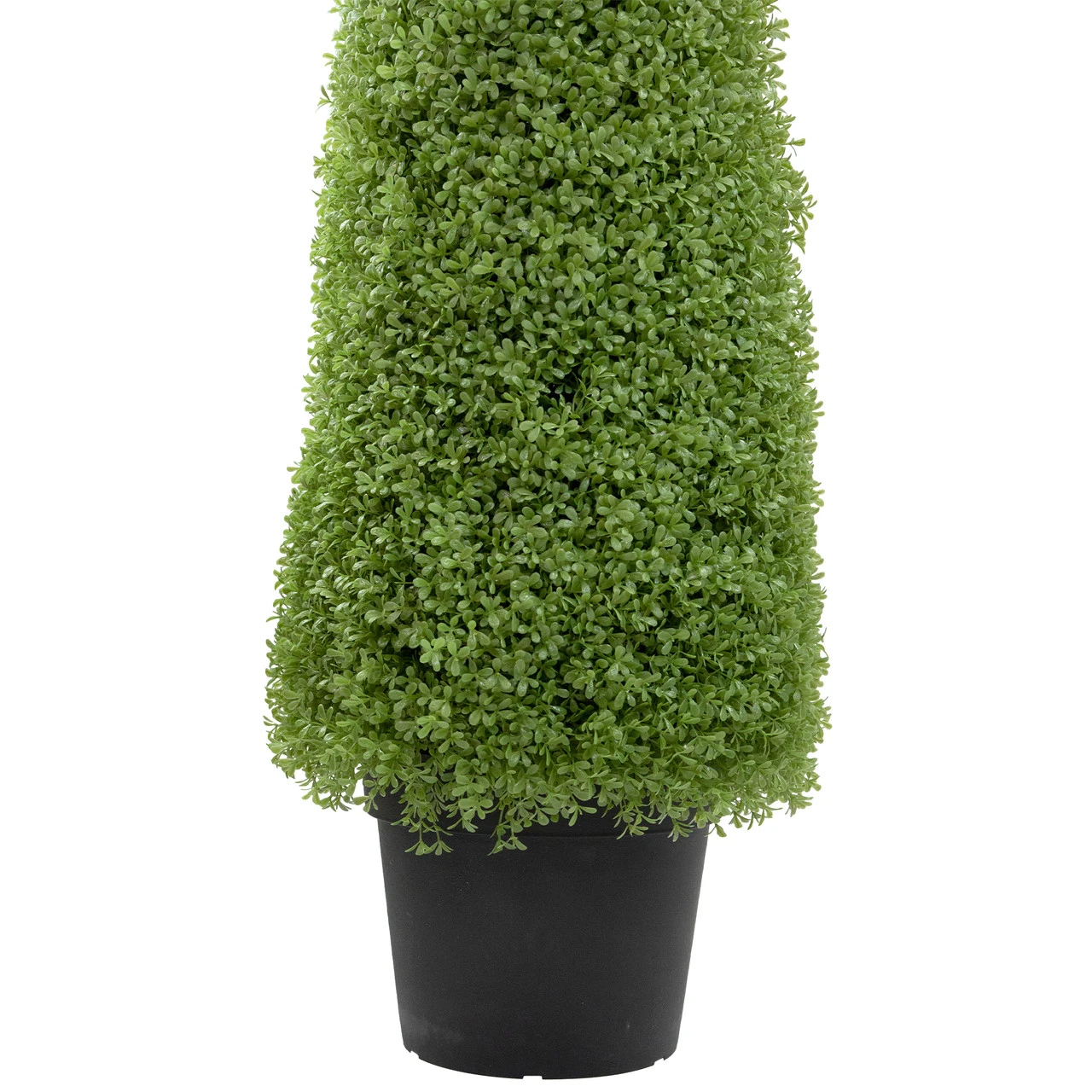 5' Artificial Boxwood Cone Topiary Tree With Round Pot, Unlit 4 5' Artificial Boxwood Cone Topiary Tree With Round Pot, Unlit - Image 4