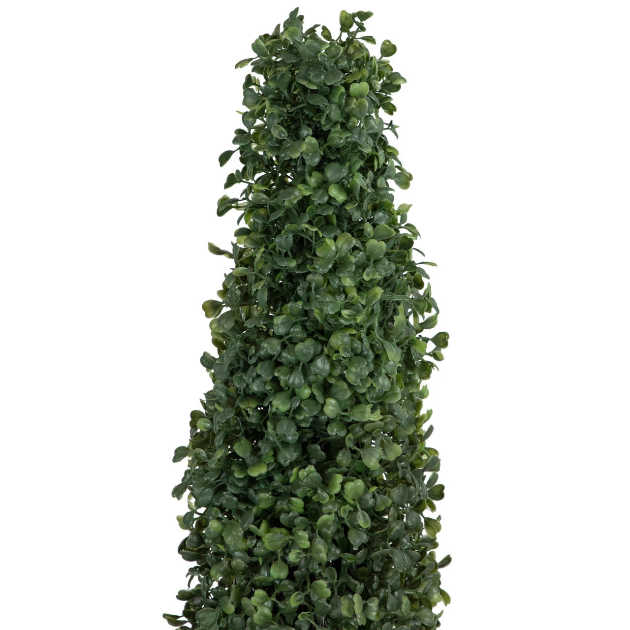 4' Artificial Two-Tone Boxwood Topiary Tree With Round Pot, Unlit 3 4' Artificial Two-Tone Boxwood Topiary Tree With Round Pot, Unlit - Image 3