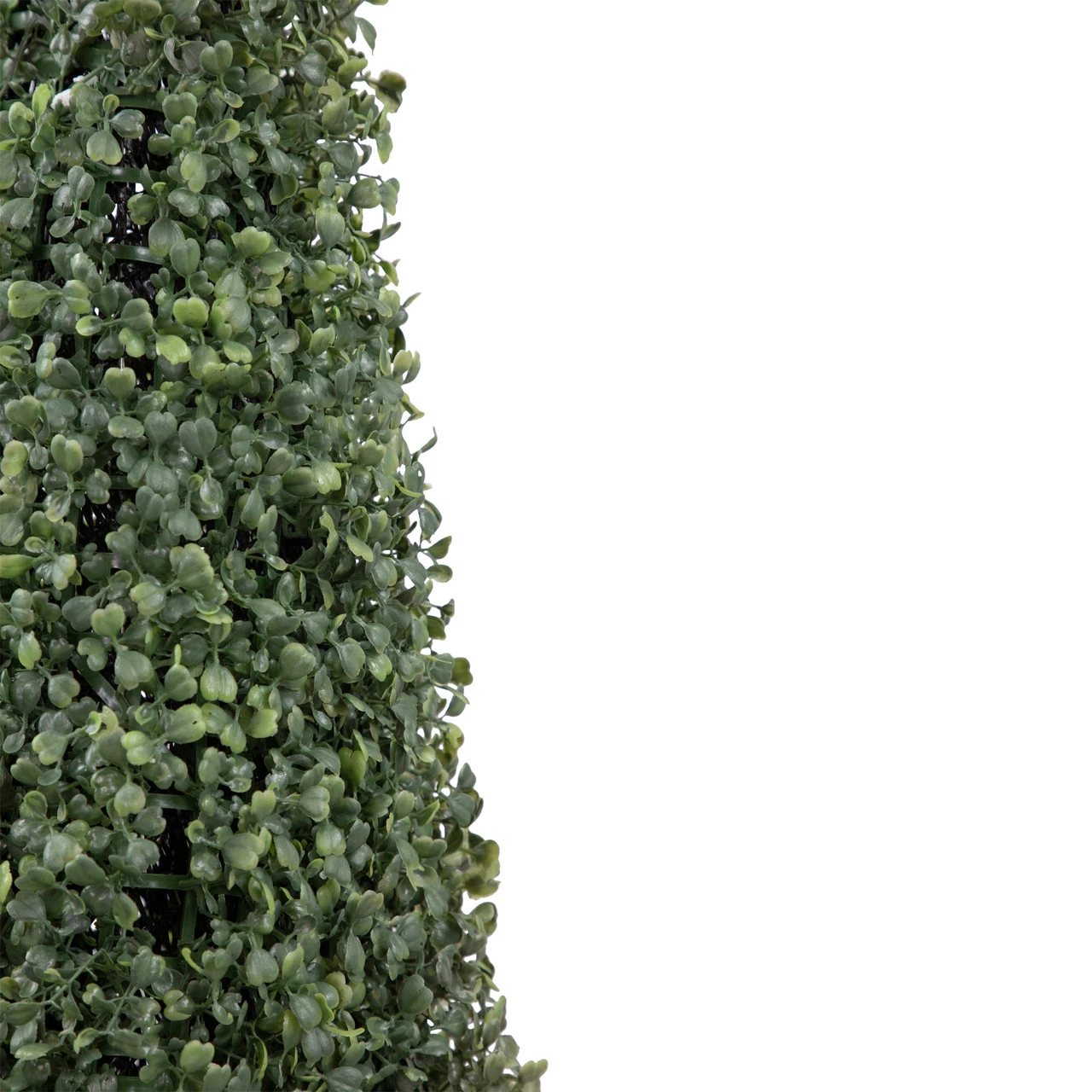4' Artificial Two-Tone Boxwood Topiary Tree With Round Pot, Unlit 4 4' Artificial Two-Tone Boxwood Topiary Tree With Round Pot, Unlit - Image 4
