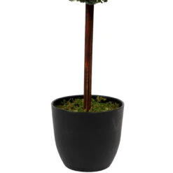 4' Artificial Two-Tone Boxwood Triple Ball Topiary Tree With Round Pot, Unlit -PatioVibe Shop northlight sm93663 3 42268.1667531074