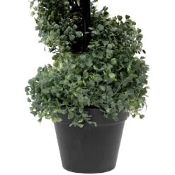 3' Artificial Two-Tone Boxwood Spiral Topiary Tree With Round Pot, Unlit -PatioVibe Shop northlight sm93672 3 95605.1667531088