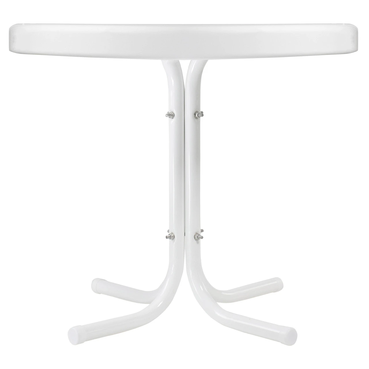 22" Outdoor Retro Tulip Side Table, White 3 22" Outdoor Retro Tulip Side Table, White - Image 3