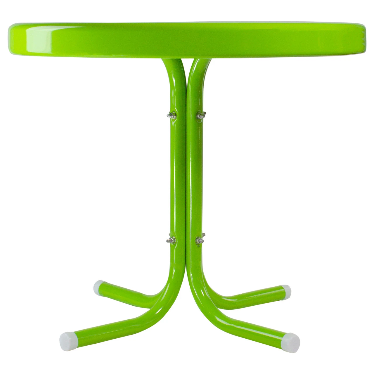 22" Outdoor Retro Tulip Side Table, Lime Green 3 22" Outdoor Retro Tulip Side Table, Lime Green - Image 3